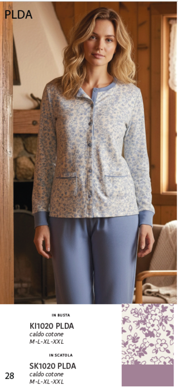 KAREKI1020PLDA- ki 1020 plda pigiama donna ap. interlock - Fratelli Parenti